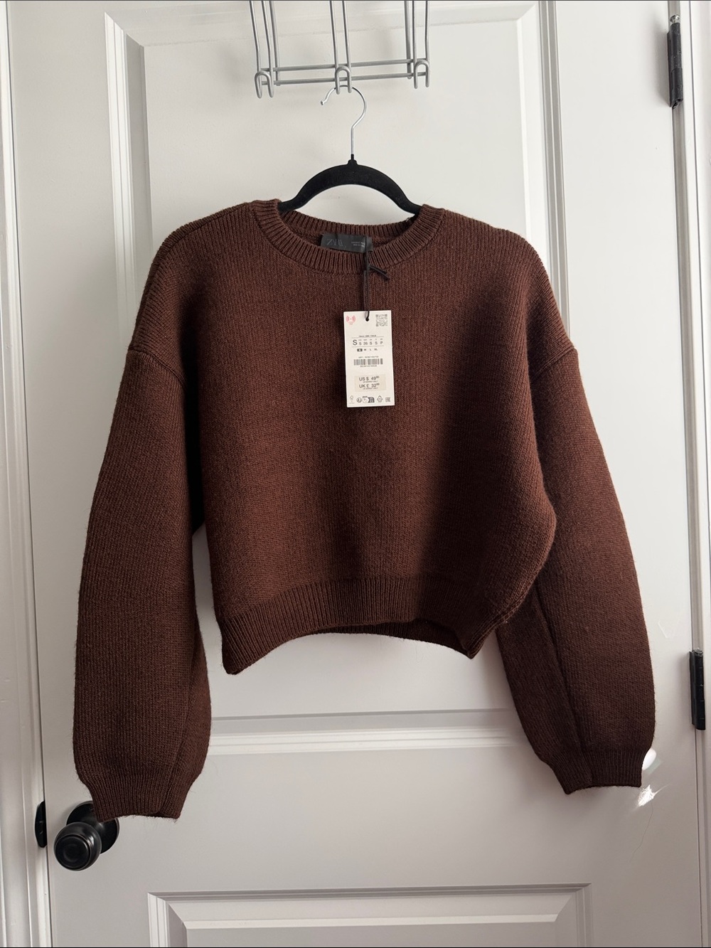 Espresso Brown Knit Sweater - Zara